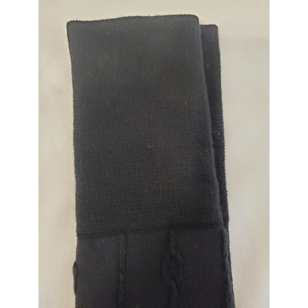 Xhilaration Black Thigh High Socks Cable Knit Cotton Blend NWT 025051554